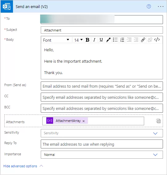 Send SharePoint list item attachments in the email using Power Automate 8 img-07