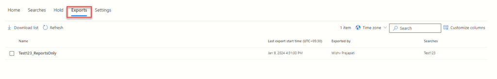 Exploring Microsoft Purview eDiscovery Solutions 26 Exports Tab