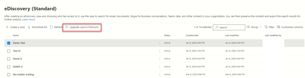 Exploring Microsoft Purview eDiscovery Solutions 28 Upgrading Ediscovery Case