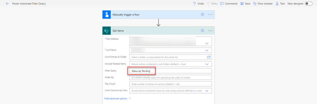Using SharePoint Filter Queries in Power Automate: A Guide to Efficient Data Retrieval 3 Choice Column