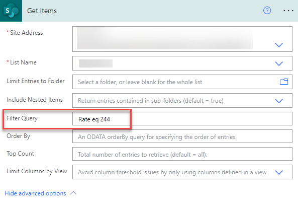 Using SharePoint Filter Queries in Power Automate: A Guide to Efficient Data Retrieval 5 Currency Column