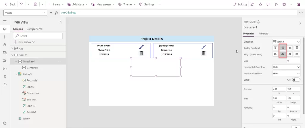 Create a Responsive Container-based Popup Dialog Box in Power Apps 5 img