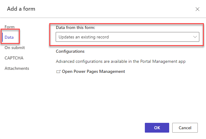 Step-by-Step Guide to Creating Edit Forms in Power Pages 6 Data Option in Add a Form