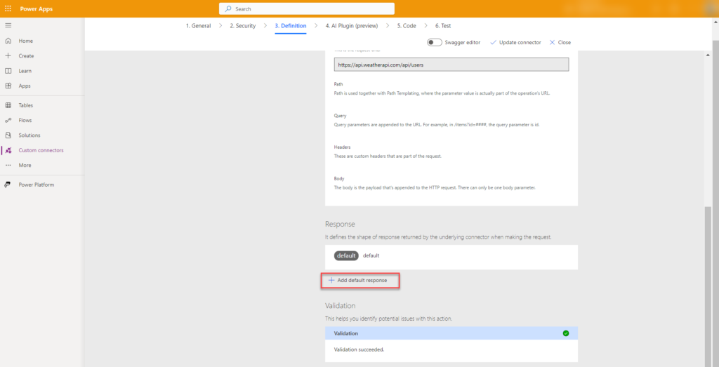 Building Powerful Applications: A Guide to Creating Custom Connectors in Power Apps 13 Image